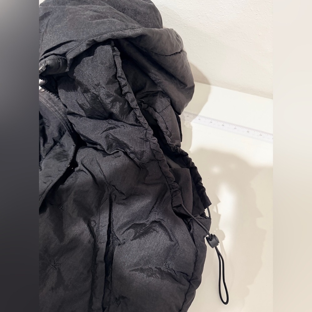 Women’s Black Long Hooded Puffer Quilted Vest size L - Picture 8 of 12